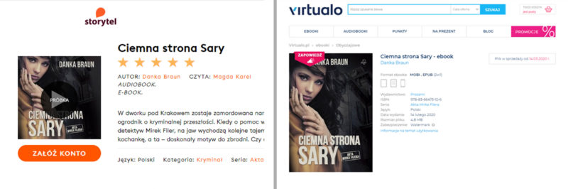 ebook „Ciemna strona Sary"